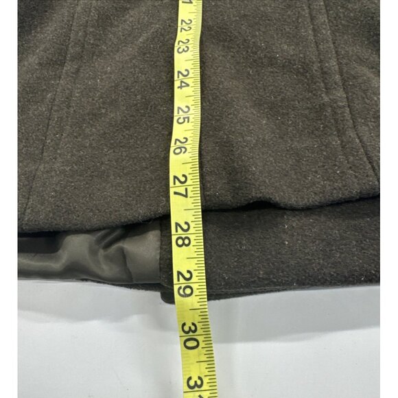 Croft Barrow Wool Peacoat Jacket Womens Medium Army Green Lined Winter Military - Picture 8 of 12